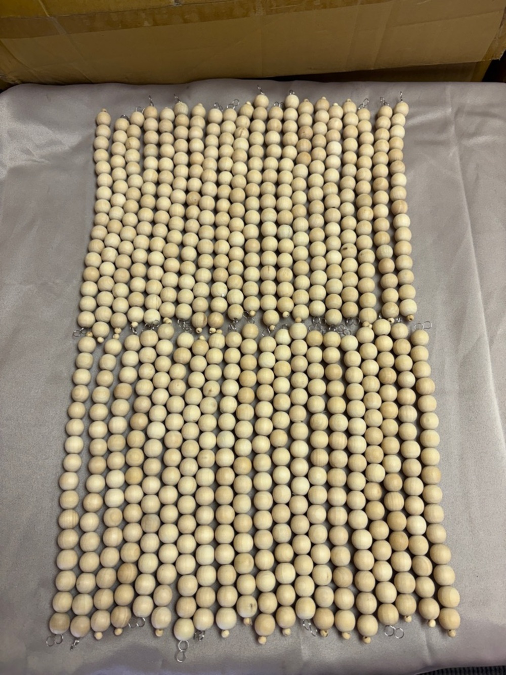 Natural Wooden Bead Strands – Bundle of 40